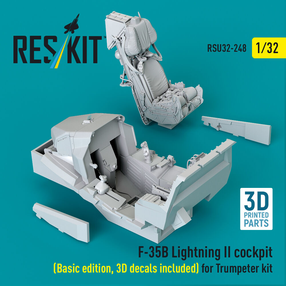 ?F-35B Lightning II cockpit (Basic edition, 3D decals included) (3D Printed) for Trumpeter