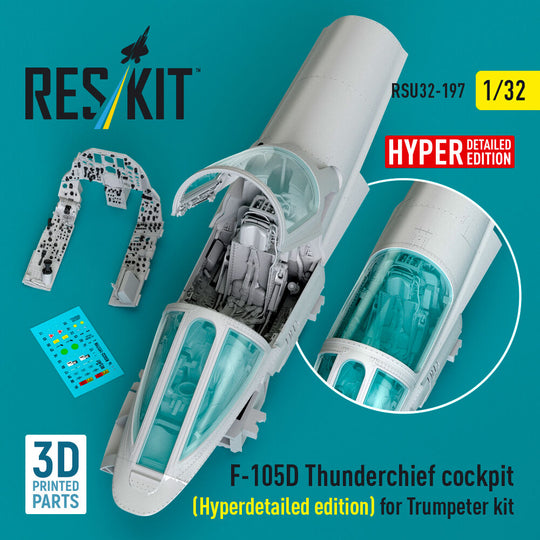 F-105D Thunderchief cockpit (Hyperdetailed edition) for Trumpeter kit (3D Printed)