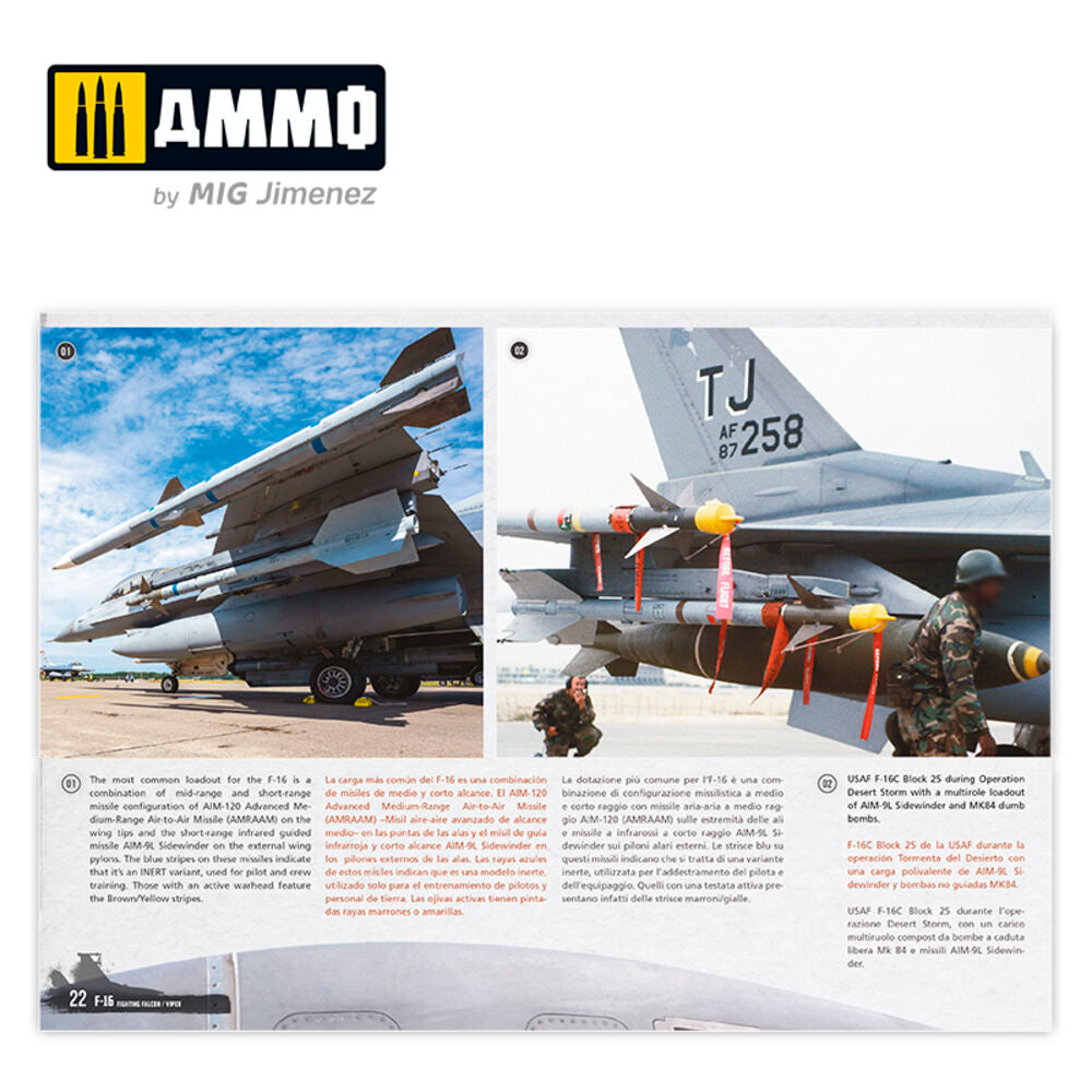 F-16 Fighting Falcon / VIPER - VISUAL MODELERS GUIDE (English, Castellano, Italiano)