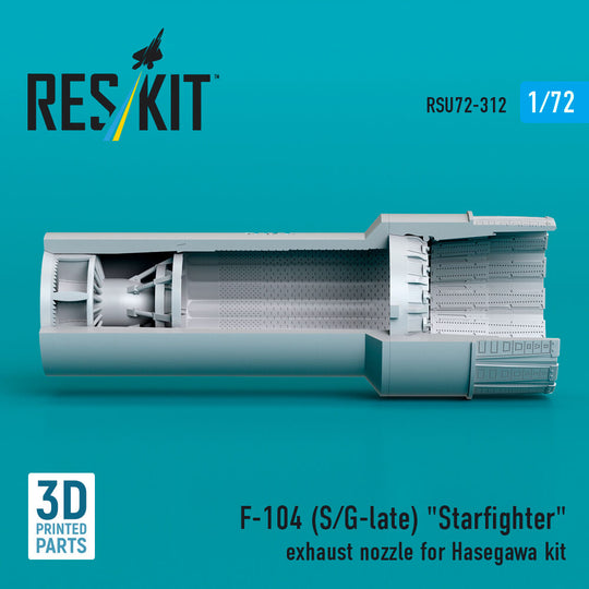 F-104 (S/G-late) Starfighter exhaust nozzle for Hasegawa kit (3D Printed)