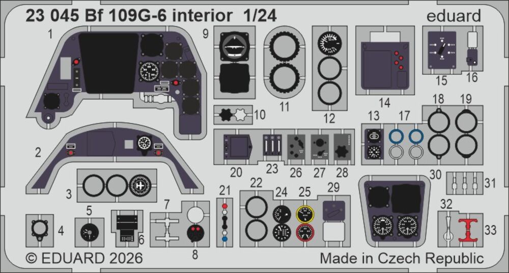 Bf 109G-6 interior for Airfix