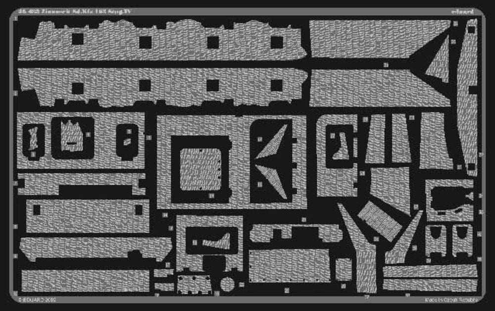 SD.KFZ. 163 Sturmgeschütz IV Zimmerit Fotoätzsatz