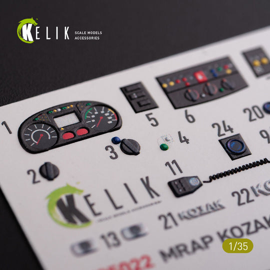Kozak-001 Ukrainian MRAP 3D decals for ICM kit