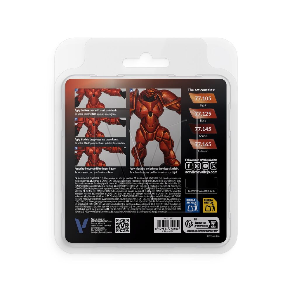 True Metallic Metal: Forged Red Paint Set (4)