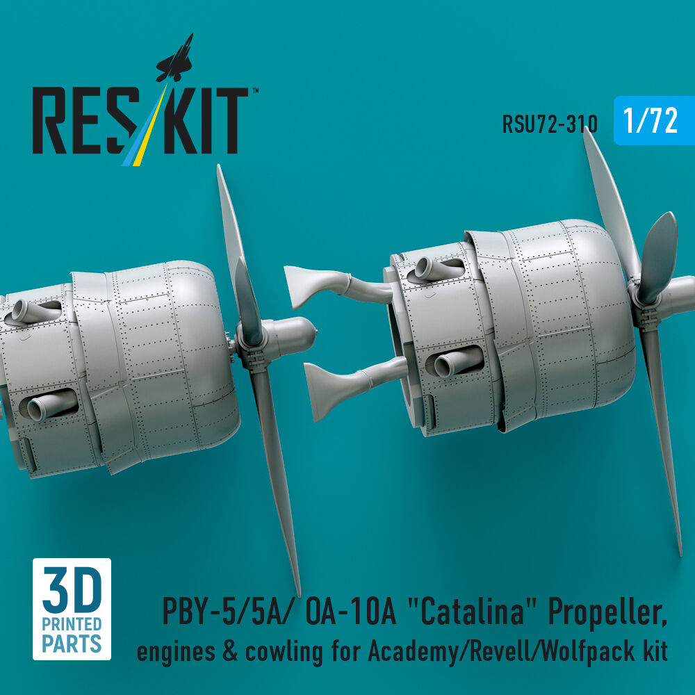PBY-5/5A/ OA-10A Catalina Propeller, engines & cowling for Academy/Revell/Wolfpack kit (3D printed)
