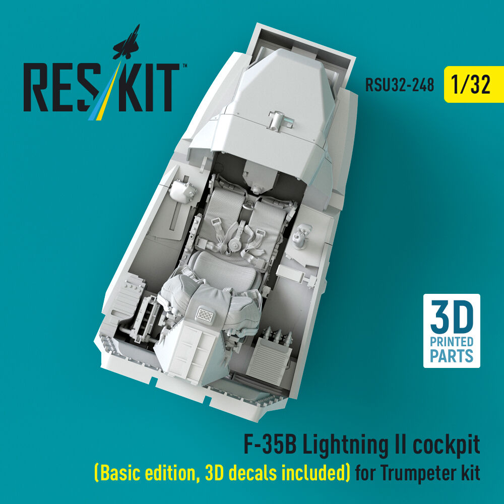?F-35B Lightning II cockpit (Basic edition, 3D decals included) (3D Printed) for Trumpeter