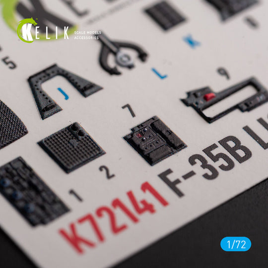 F-35B - interior 3D decals for Tamiya kit