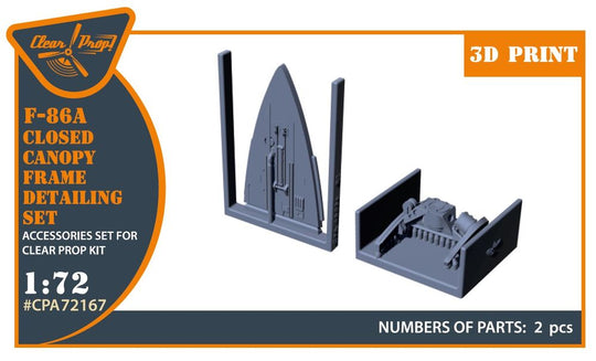 F-86A Closed canopy frame detailing set for CP kits