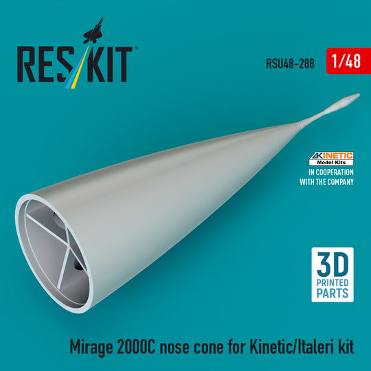 Mirage 2000C nose cone for Kinetic/Italeri kit (3D Printed)
