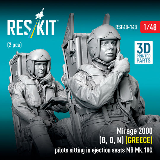 Mirage 2000 (B, D, N) (GREECE) pilots sitting in ejection seats MB Mk.10Q (2 pcs) (3D Printed)