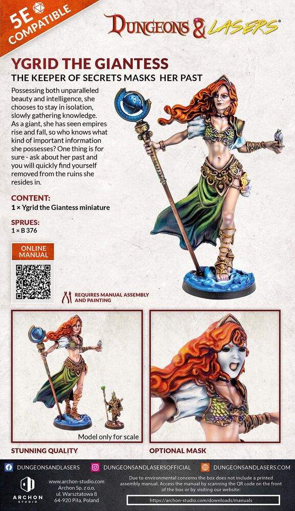 Dungeons & Lasers Miniatures: YGRID THE GIANTESS