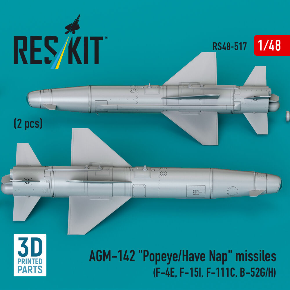 AGM-142 Popeye/Have Nap missiles (2 pcs) (F-4E, F-15I, F-111C, B-52G/H) (3D Printed)