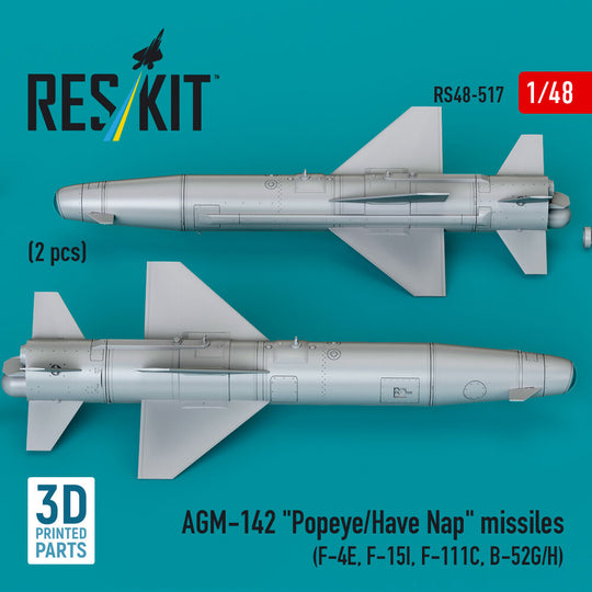 AGM-142 Popeye/Have Nap missiles (2 pcs) (F-4E, F-15I, F-111C, B-52G/H) (3D Printed)