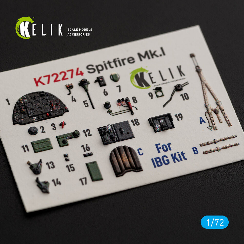Spitfire Mk.I - interior 3D decals for IBG