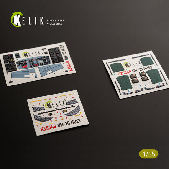UH-1B HUEY - interior 3D decals for Trumpeter