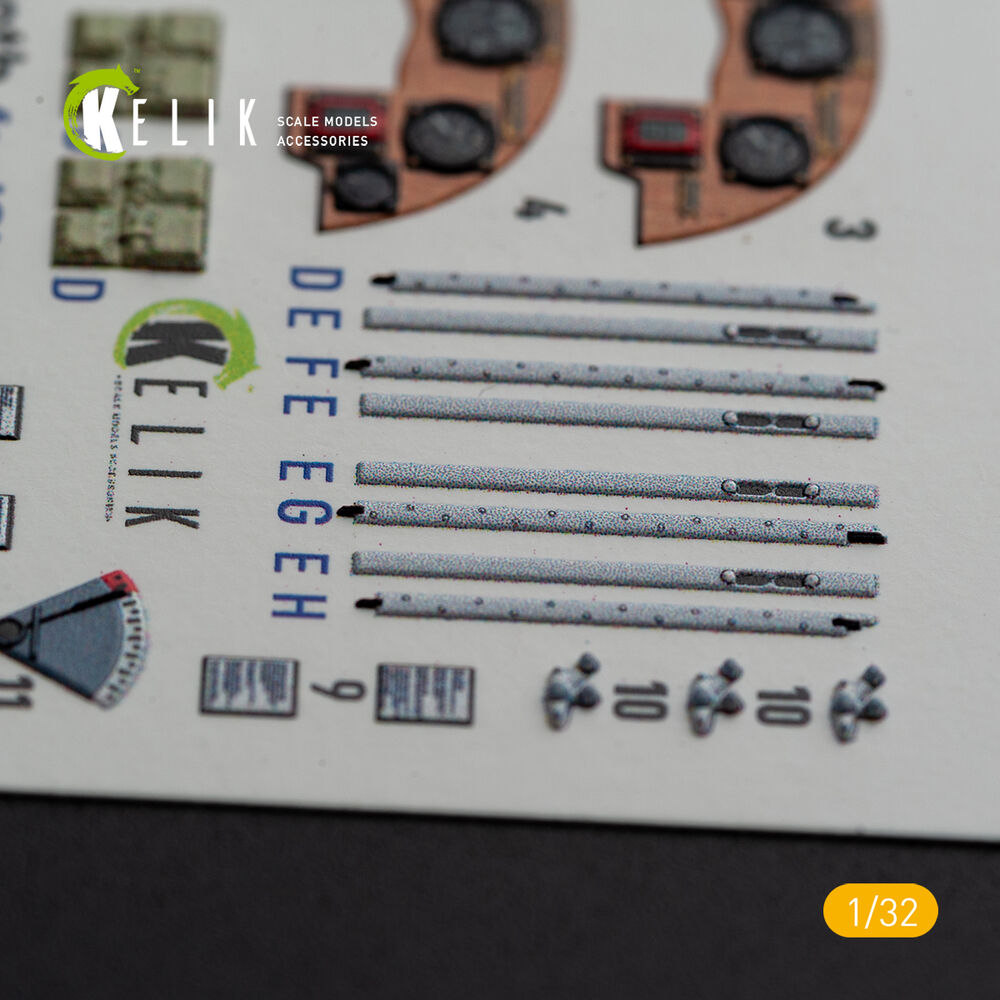 DH.81A Tiger Moth - Interior 3D Decal with 3D printed parts for ICM kit