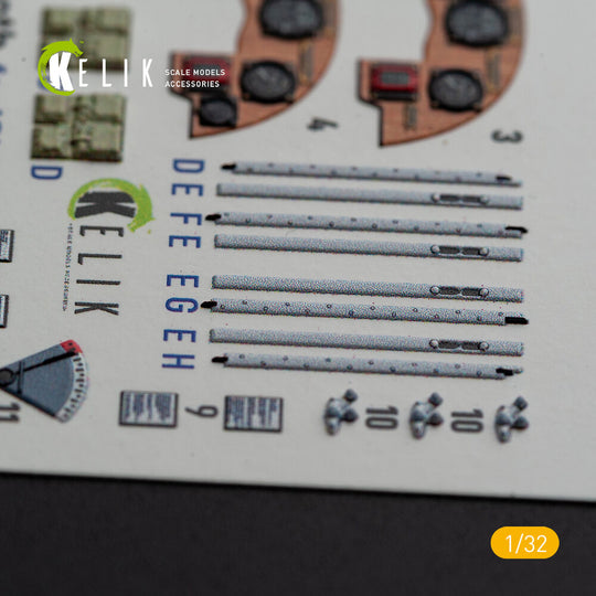 DH.81A Tiger Moth - Interior 3D Decal with 3D printed parts for ICM kit