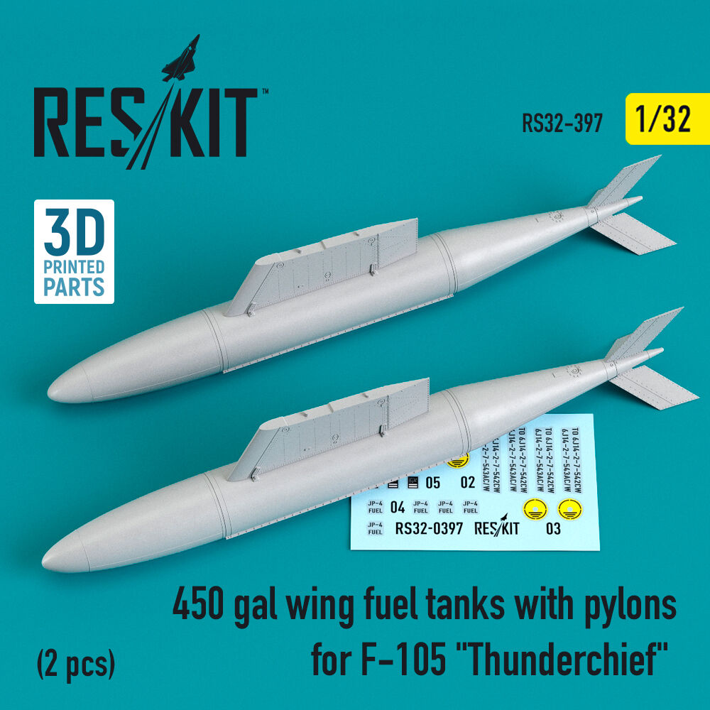 450 gal wing fuel tanks with pylons for F-105 Thunderchief (2 pcs)