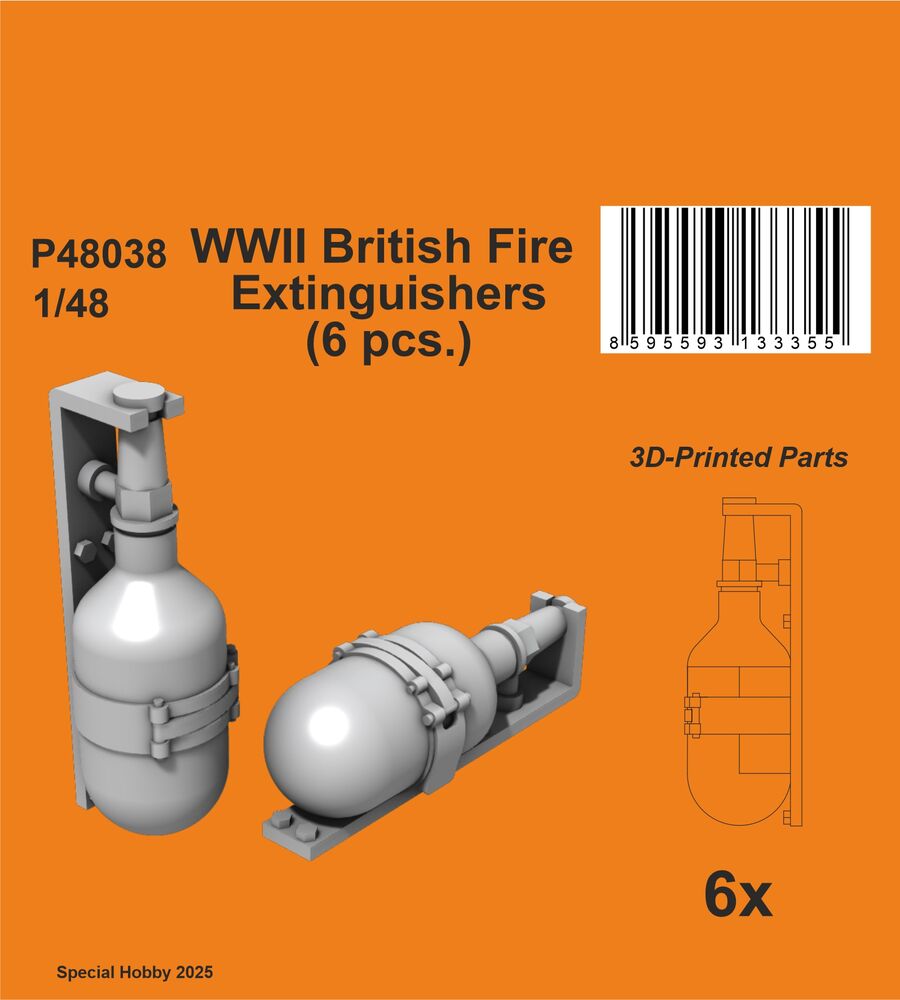 WWII British Fire Extinguishers (6 pcs.)