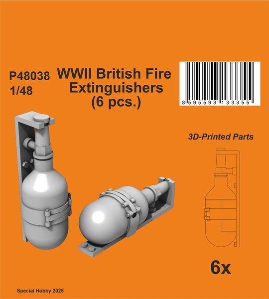 WWII British Fire Extinguishers (6 pcs.)