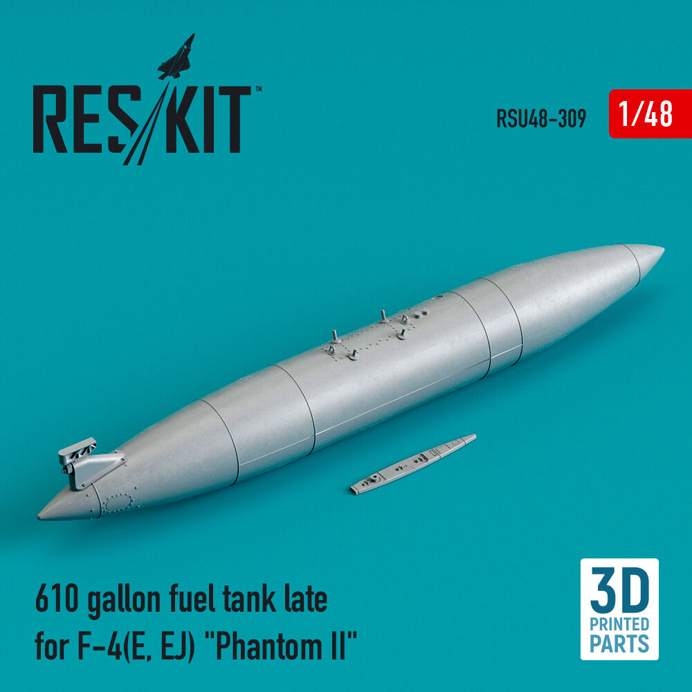 610 gallon fuel tank late for F-4(E, EJ) Phantom II (3D Printed)