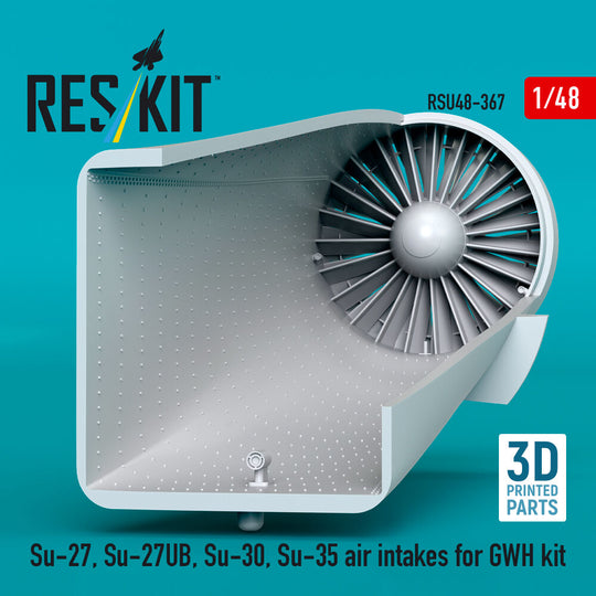Su-27, Su-27UB,30,35 air intakes for GWH kit (3D Printed)