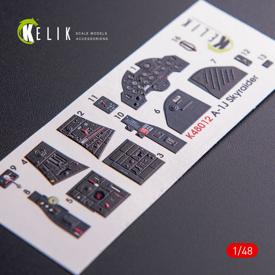 A-1J Skyraider interior 3D decals for Tamiya kit