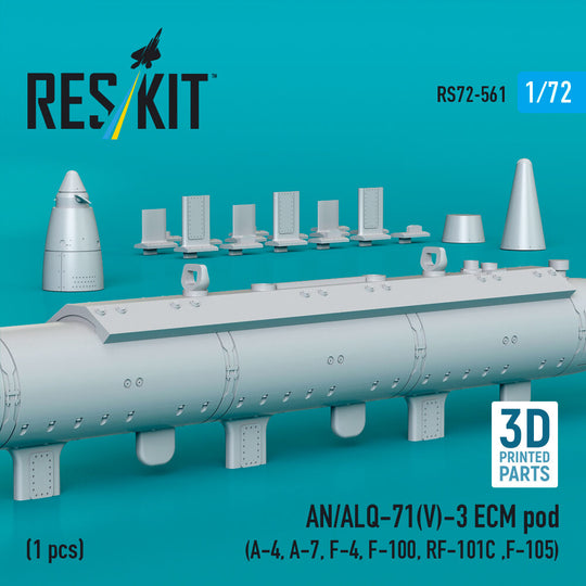 AN/ALQ-71(V)-3 ECM pod (1pcs) (A-4, A-7, F-4, F-100, RF-101C ,F-105) (3D Printed)