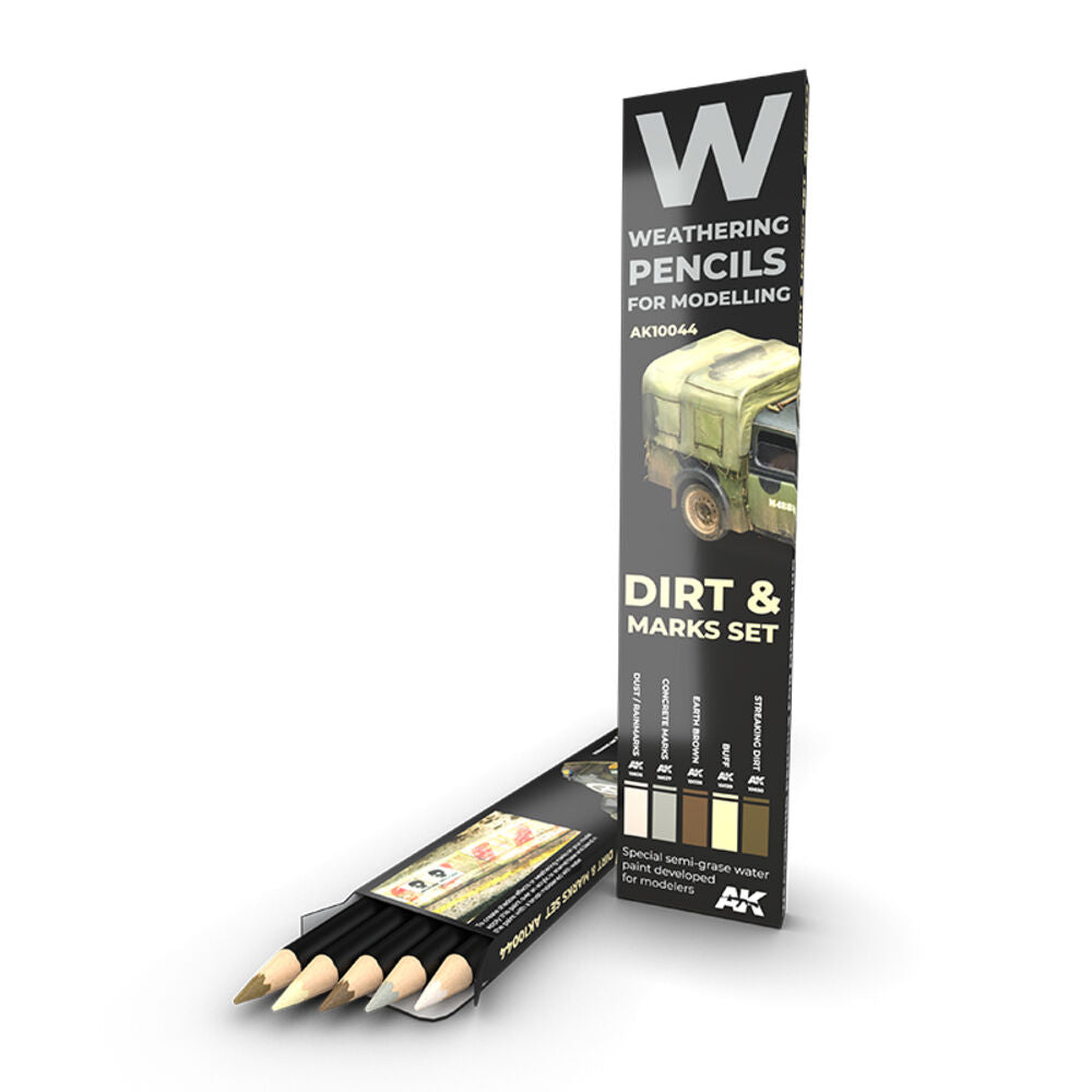 WATERCOLOR PENCIL SET SPLASHES, DIRT AND STAINS SET