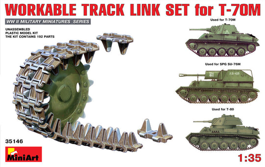 Workable Track Link Set for T-70M Light Tank