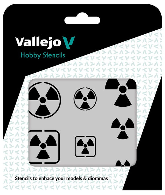 Vallejo Stencils: Radioactivity Signs 125 x 125 mm