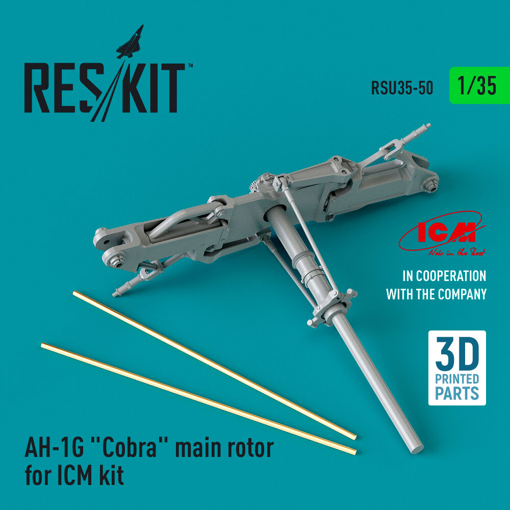 AH-1G Cobra main rotor for ICM kit (3D Printed)