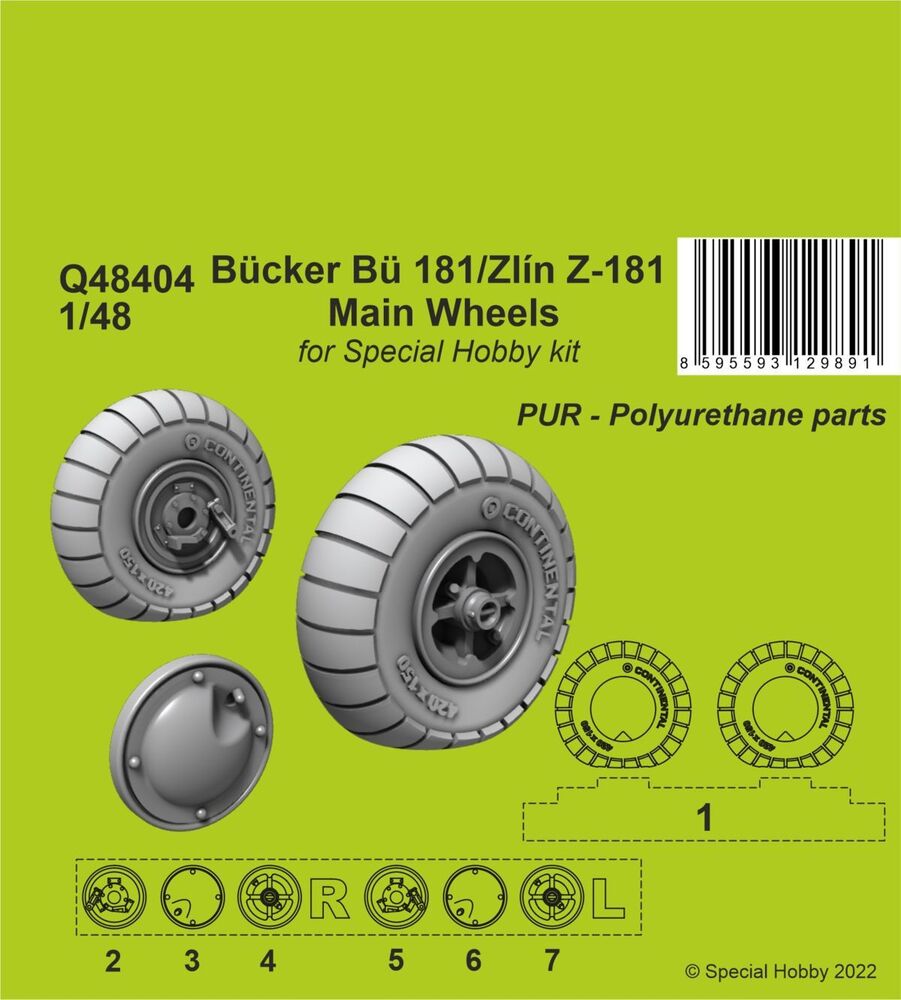 Bücker Bü 181/Zlin Z-181 Main Wheels