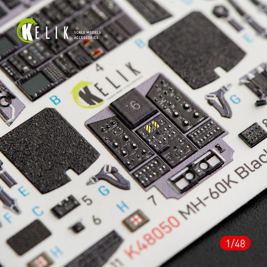 MH-60K Black Hawk interior 3D decals for Italeri kit 2666