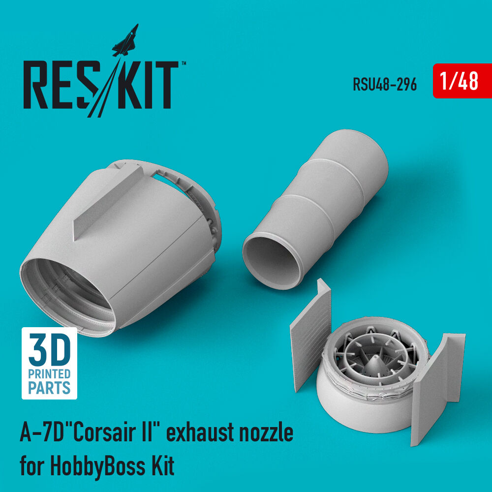 A-7D Corsair II exhaust nozzle for HobbyBoss kit (3D Printed)