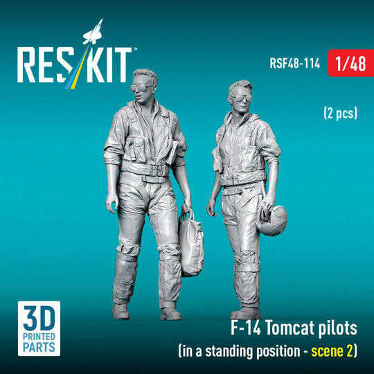 F-14 Tomcat pilots (in a standing position - scene 2) (2 pcs) (3D Printed)