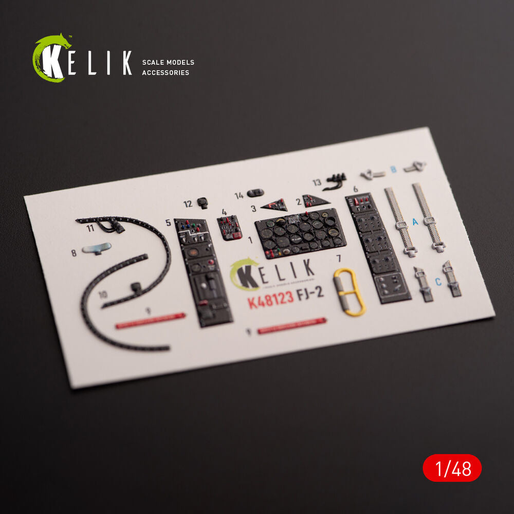 FJ-2 - interior 3D decals for Italeri kit