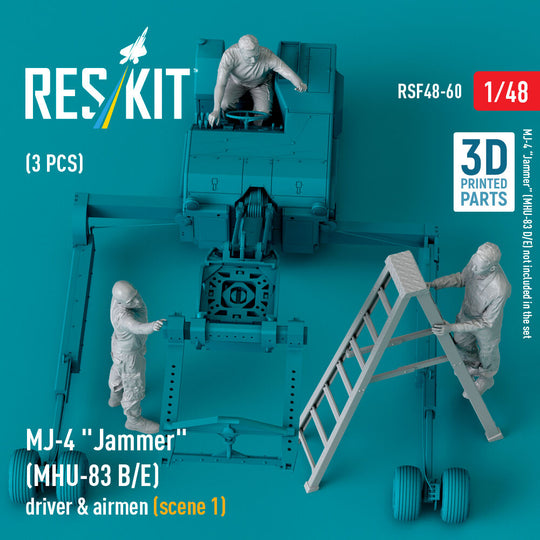 MJ-4 Jammer (MHU-83 B/E) driver & airmen (scene 1) (3 pcs) (3D Printed)