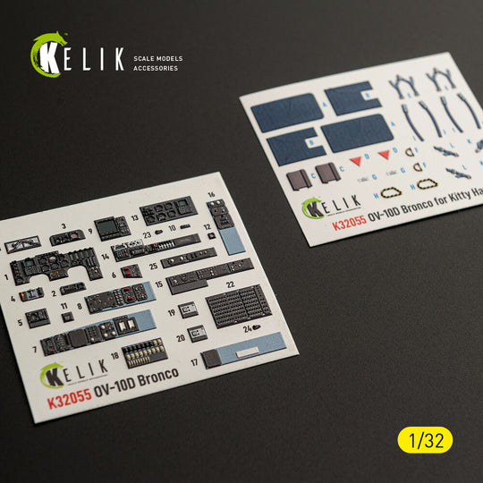 OV-10D Bronco - interior 3D decals for Kitty Hawk/Zimi models kit