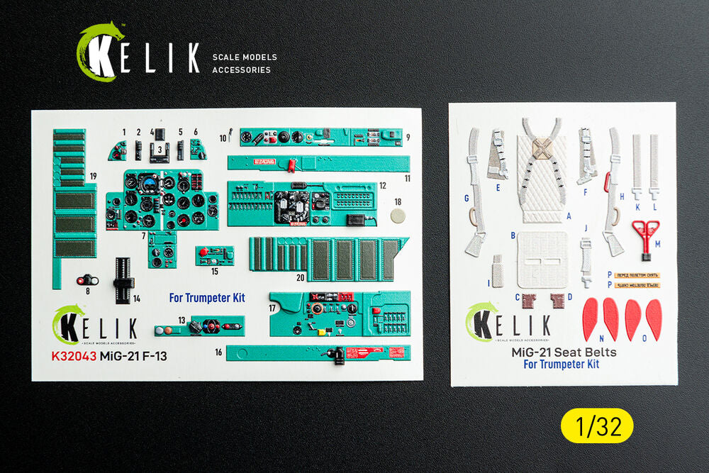 MiG-21 F-13 - interior 3D decals for Trumpeter kit