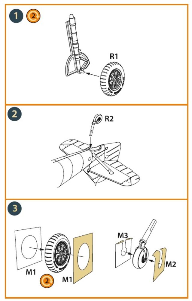 Bf-109E wheels set for Wingsy Kits