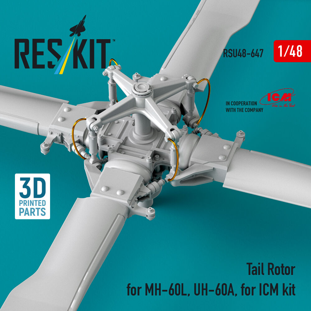 Tail Rotor for MH-60L, UH-60A (3D Printed) for ICM