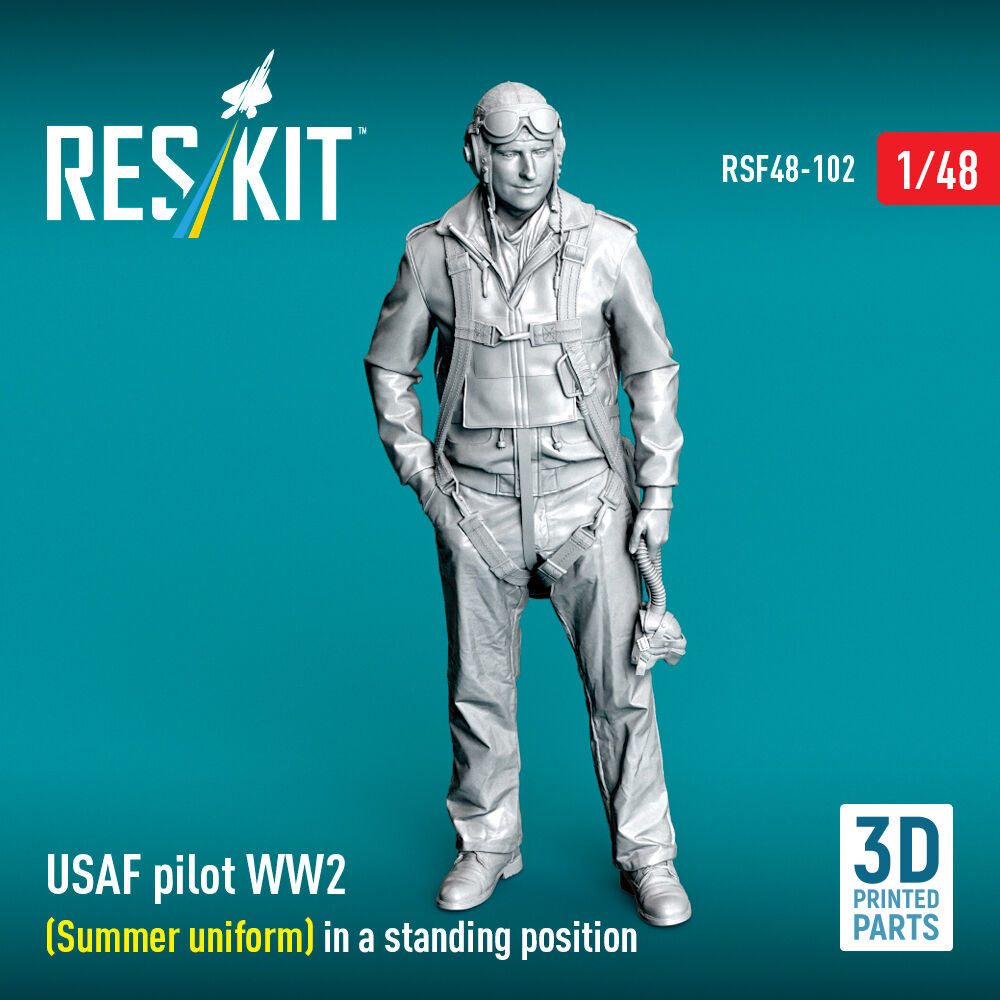 USAF pilot WW2 (Summer uniform) in a standing position (3D Printed)