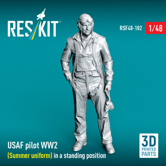 USAF pilot WW2 (Summer uniform) in a standing position (3D Printed)