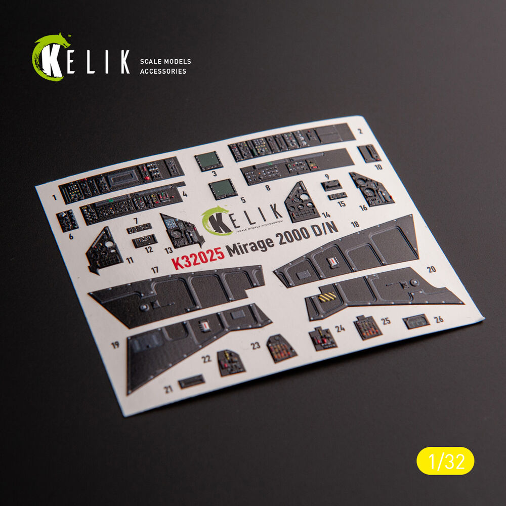 Mirage 2000D/N - interior 3D decals for Kitty Hawk/Zimi models kit