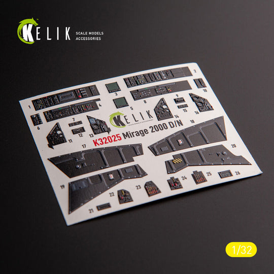 Mirage 2000D/N - interior 3D decals for Kitty Hawk/Zimi models kit
