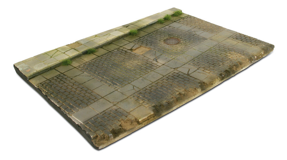Vallejo Scenics: 31x21 Cobblestone Street with a drain 31 x 21 cm