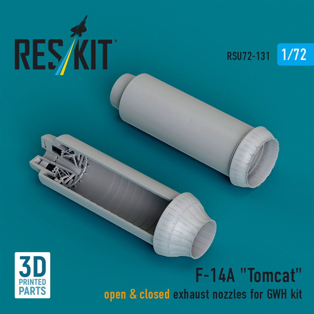 F-14A Tomcat open & closed exhaust nozzles for GWH kit (3D Printed)