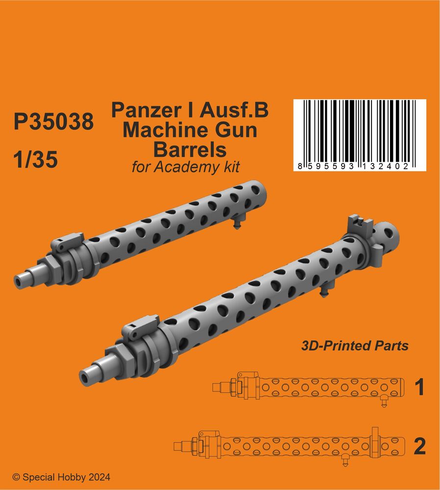 Panzer I ausf.B Machine Gun Barrels  / for Academy kit