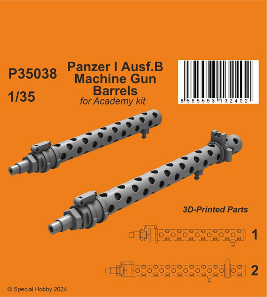 Panzer I ausf.B Machine Gun Barrels  / for Academy kit